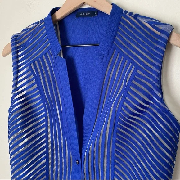 Rohit + Rahul Blue Vest Top - Picture 2 of 4
